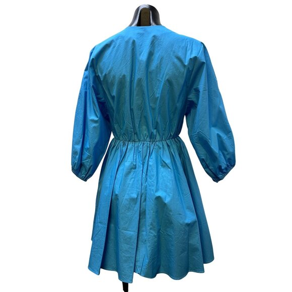 NWT Why Blue Sequin Patch Dress With Vodka & Gin Bottle Motifs S - Picture 2 of 7